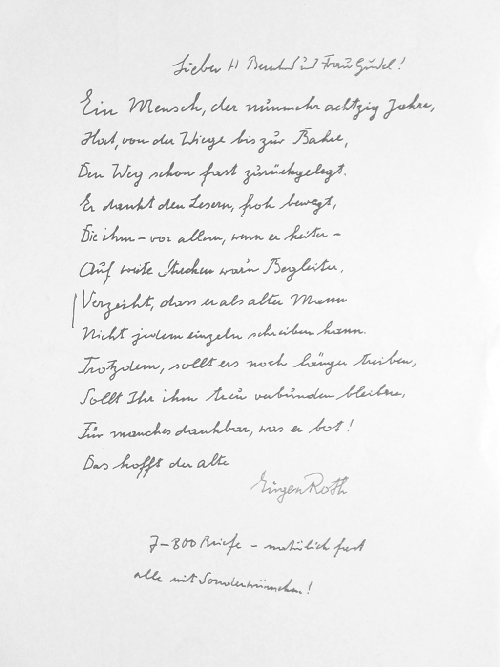 Spruch Zum Ruhestand Eugen Roth / Willy Marxer Literatursalon Li