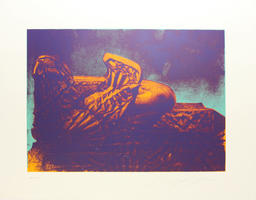 Ernst Fuchs: Mischwesen mit Sternenpyramide