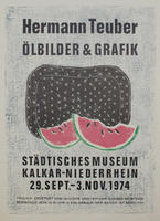 Hermann Teuber: Ausstellungsplakat von 1974: Hermann Teuber Ölbilder & Grafik